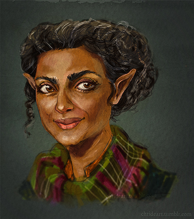 Portrait of Malika by chrideart